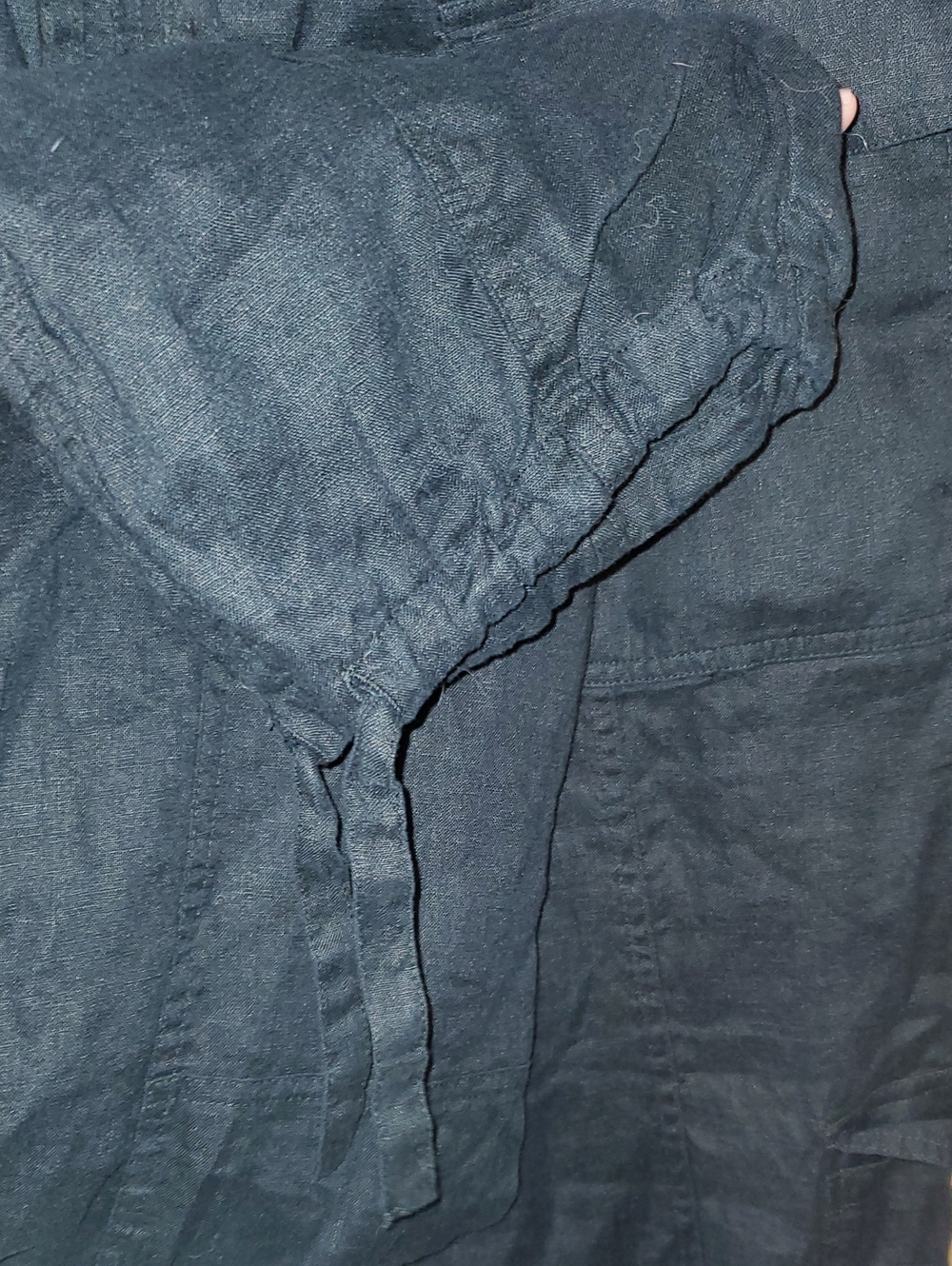 MAGASCHONI Linen Cargo Pants In Black Size L - Picture 6 of 9